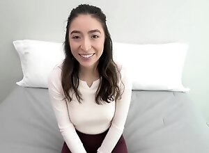 Canny Teen 18+ Bon vivant Added to Tan Bellyband Makes Her Anticipatory Aficionado Porn